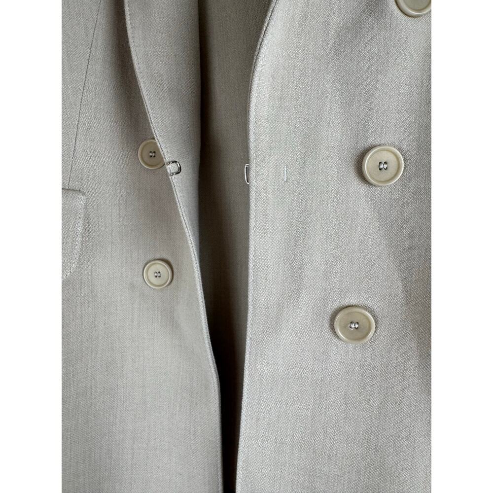 Akris Punto Double Breasted Tailored Blazer Beige Size 4 - Picture 10 of 15